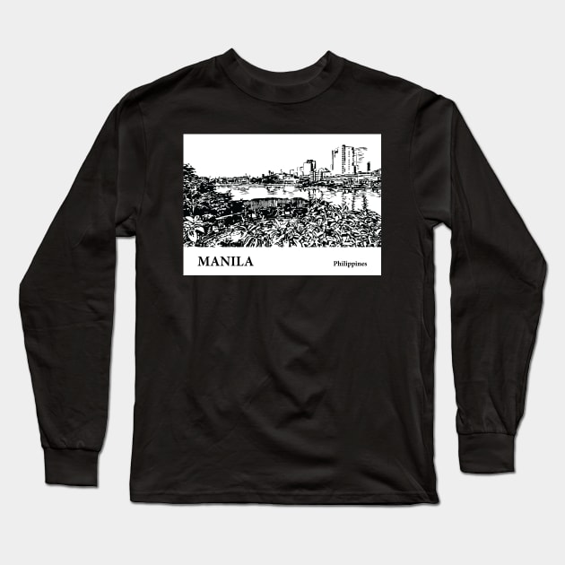 Manila - Philippines Long Sleeve T-Shirt by Lakeric